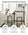 SoBuy | Bartisch mit 2 Hockern | Bartisch set | 3-teilig | OGT10-HG