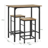 SoBuy | Bartisch mit 2 Hockern | Bartisch set | 3-teilig Bistrotisch | Vintage | OGT10-PF