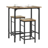 SoBuy | Bartisch mit 2 Hockern | Bartisch set | 3-teilig Bistrotisch | Vintage | OGT10-PF