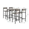 SoBuy | Essgruppe mit 4 Hockern | Bartisch set | 5-teilig | OGT14-N