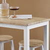 SoBuy | 5-teilig Bartisch mit 4 Stühlen | Esstisch set | Stehtisch | Sitzgruppe | Weiß-Natur | OGT22-WN