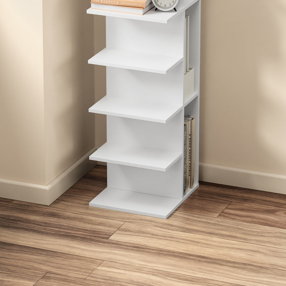 SoBuy | Regale & Bücherregale | Bücherregal Weiß Schmal | Weiß | 30×32.5×110.5 cm | STR14-W
