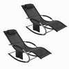 Sobuy | 2-set Garden Lounger | Sun Lounger s taškou | Palubní židle Beige | OGS28-mix2