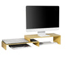 SoBuy | Design Monitorerhöhung für 2 Monitore | Monitorständer | BBF07-N