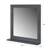 SoBuy | Badspiegel mit Ablage | Dunkelgrau | BZR16-DG