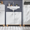 SoBuy | Waschbeckenunterschrank | Badschrank | Waschtisch | Unterschrank Weiß | BZR92-W