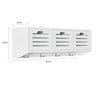 SoBuy | Wandgarderobe | Hängeregal | Flurgarderobe Weiß | FHK19-W