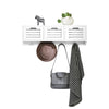 SoBuy | Wandgarderobe | Hängeregal | Flurgarderobe Weiß | FHK19-W