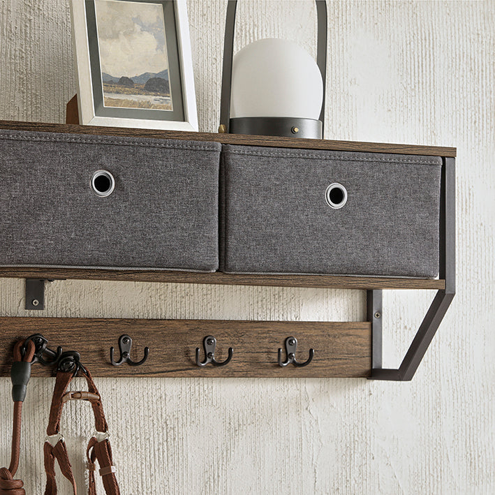 SoBuy | Wandgarderobe | Hängeregal | Flurgarderobe vintage | FHK26-N