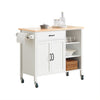SoBuy | Design Küchenschrank Weiß | Küchenwagen mit Schubladen | Servierwagen Holz | FKW103-WN