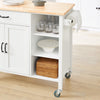 SoBuy | Design Küchenschrank Weiß | Küchenwagen mit Schubladen | Servierwagen Holz | FKW103-WN