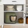 SoBuy | Design Küchenschrank Weiß | Küchenwagen mit Schubladen | Servierwagen Holz | FKW103-WN