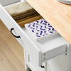 SoBuy | Design Küchenschrank Weiß | Küchenwagen mit Schubladen | Servierwagen Holz | FKW103-WN