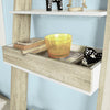 SoBuy | Bücherregal mit Schreibtisch | Wandregal | Standregal Holz | FRG111-WN