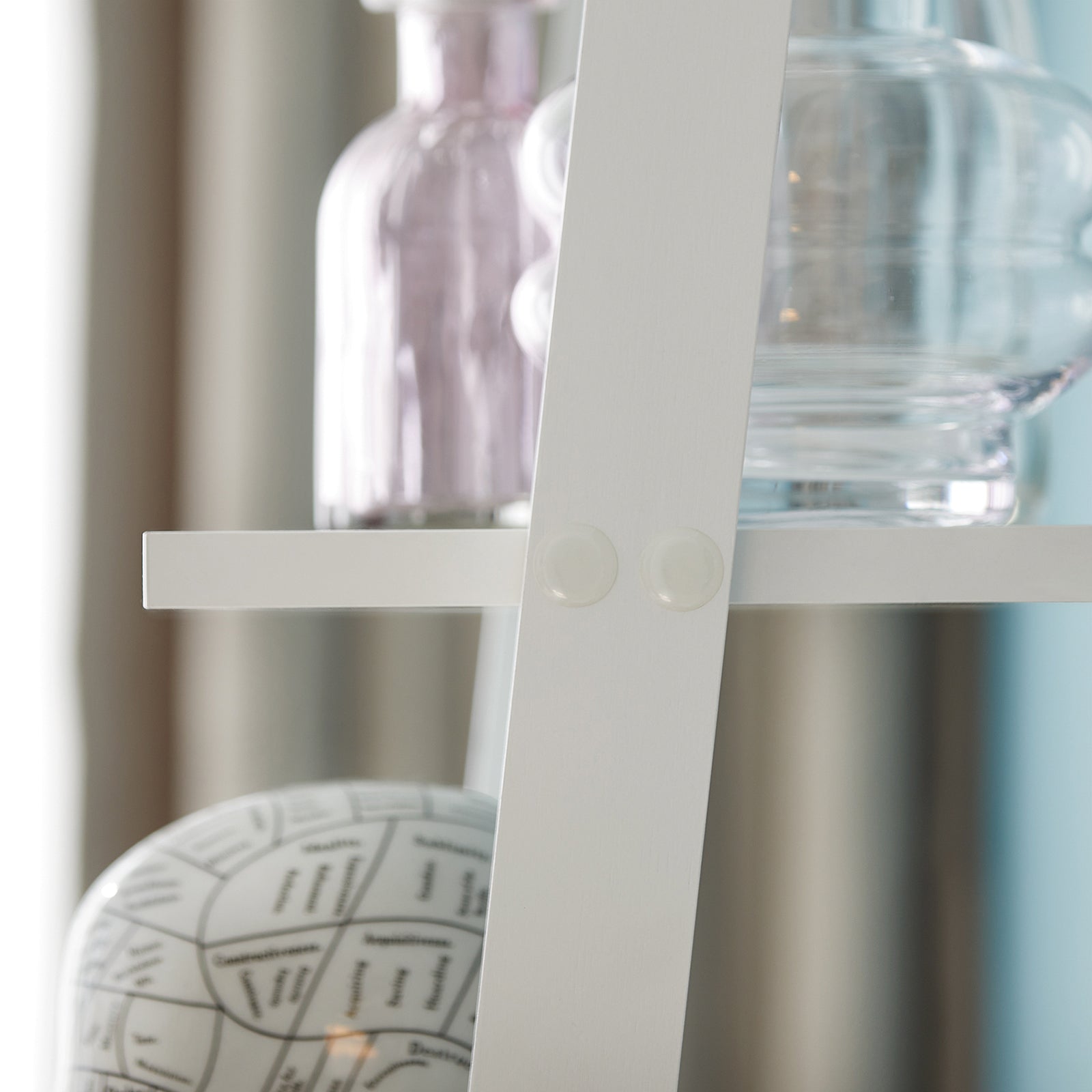 SoBuy | Leiterregal | Treppenregal | Badregal Weiß | FRG15-W