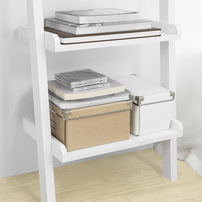 SoBuy | Leiterregal | Dekoleiter Weiß | Treppenregal | FRG17-W