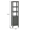 SoBuy | Bad Hochschrank | Badschrank | Badregal Dunkelgrau | FRG205-DG