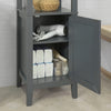 SoBuy | Bad Hochschrank | Badschrank | Badregal Dunkelgrau | FRG205-DG