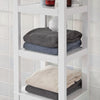 SoBuy | Bad Hochschrank | Badschrank | Badregal Weiß | FRG205-W