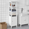 SoBuy | Bad Hochschrank | Badschrank | Badregal Weiß | FRG205-W