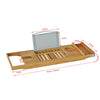 SoBuy | Badewannenablage ausziehbar | Badewannenbrett Bambus | FRG207-N