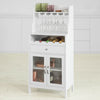 SoBuy | Küchenschrank | Weinschrank | Sideboard Weiß | FSB24-W
