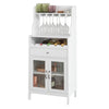 SoBuy | Küchenschrank | Weinschrank | Sideboard Weiß | FSB24-W