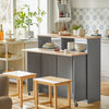 SoBuy | Sideboard mit Schiebetüren | Küchenschrank | Kommode hellgrau | FSB36-HG