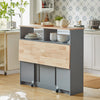 SoBuy | Sideboard mit Schiebetüren | Küchenschrank | Kommode hellgrau | FSB36-HG