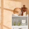 SoBuy | Küchenschrank | Sideboard | Flurschrank | Mikrowellenschrank | FSB47-W