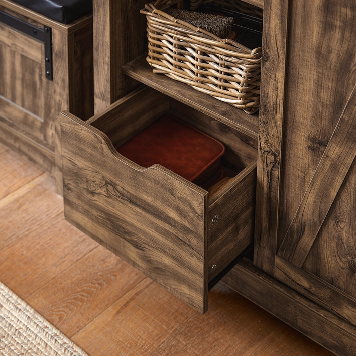 SoBuy | Sideboard mit Schiebetür | Kommode | Schuhschrank | Flurschrank | FSB59-N