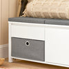 SoBuy Garderobenbank Sitzbank Schuhbank Weiß 90x45x30cm FSR84-W