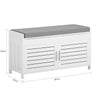 Sobuy | Cloakroom Bench | Sedadlo | Rostlinná lavice | Boty Bench White | FSR102-W