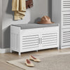 Sobuy | Cloakroom Bench | Sedadlo | Rostlinná lavice | Boty Bench White | FSR102-W