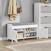 Sobuy | Cloakroom Bench | Sedadlo | Rostlinná lavice | Boty Bench White | FSR102-W