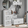 Sobuy | Cloakroom Bench | Sedadlo | Rostlinná lavice | Boty Bench White | FSR102-W