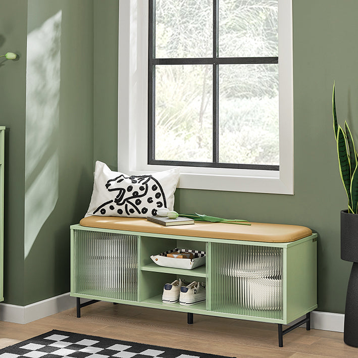 SoBuy | Garderobenbank | Sitzbank | Dielenbank | Schuhbank Grün | FSR115-GR