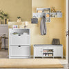Sobuy | Cloakroom Bench | Sedadlo | Boty Bench White | FSR83-W