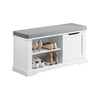 SoBuy Garderobenbank Sitzbank Schuhbank Weiß 90x45x30cm FSR84-W