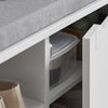 SoBuy Garderobenbank Sitzbank Schuhbank Weiß 90x45x30cm FSR84-W
