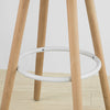 SoBuy | Barhocker mit Rücklehne | Barstuhl | weiß | FST70-W