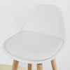 SoBuy | Barhocker mit Rücklehne | Barstuhl | weiß | FST70-W