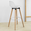 SoBuy | Barhocker mit Rücklehne | Barstuhl | weiß | FST70-W
