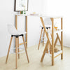 SoBuy | Barhocker mit Rücklehne | Barstuhl | weiß | FST70-W
