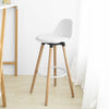 SoBuy | Barhocker mit Rücklehne | Barstuhl | weiß | FST70-W