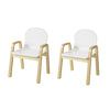 SoBuy | 2er Set Kinderstuhl | Stühlchen höhenverstellbar | Weiß | KMB24-Wx2