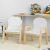 SoBuy | 2er Set Kinderstuhl | Stühlchen höhenverstellbar | Weiß | KMB24-Wx2