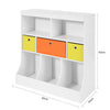 SoBuy | Kinderbücherregal | Spielzeugtruhe | Aufbewahrungsregal für Kinder | Weiß | KMB26-W