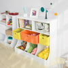 SoBuy | Kinderbücherregal | Spielzeugtruhe | Aufbewahrungsregal für Kinder | Weiß | KMB26-W