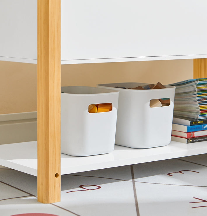 SoBuy | Kinderbücherregal | Spielzeugregal | Aufbewahrungsregal für Kinder | KMB35-W